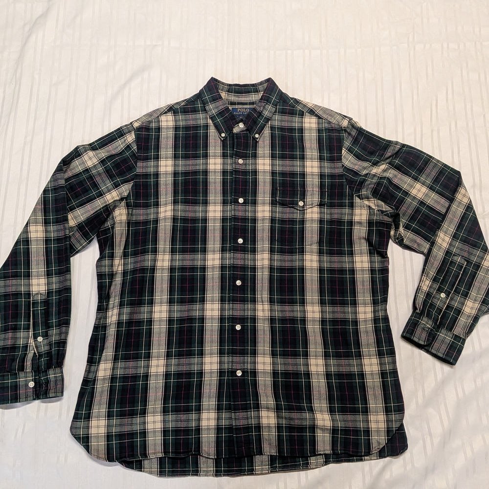 Polo Ralph Lauren Green and Blue Plaid Shirt